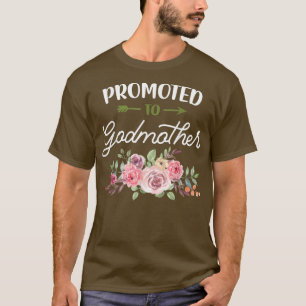 Camiseta Anúncio de Gravidez da Madrinha Promovida Floral B