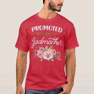 Camiseta Anúncio de Gravidez da Madrinha Promovida Floral B