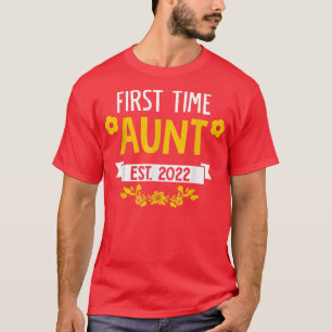 Camiseta Anúncio De Gravidez Da Primeira Tia Est 2022