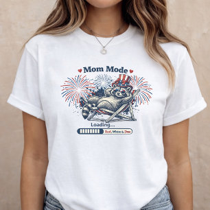 Camiseta Anúncio de Gravidez de 4 de Julho Mamãe