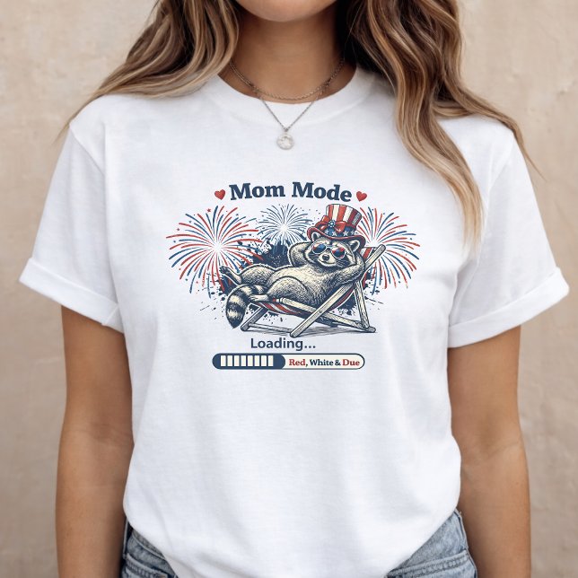 Camiseta Anúncio de Gravidez de 4 de Julho Mamãe (Criador carregado)