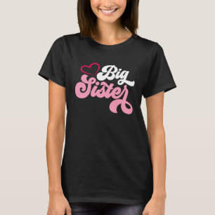 Camiseta Anúncio de Gravidez de Bebê Irmã Mais Velha Famíli