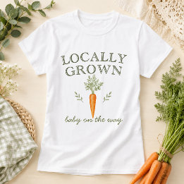 Camiseta Anúncio de Gravidez de Cenoura de Bebê Cultivada L