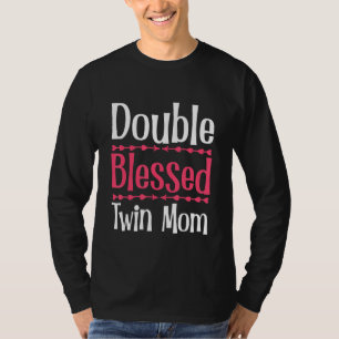 Camiseta Anúncio de Gravidez de Gêmeos para Mulheres Mãe de