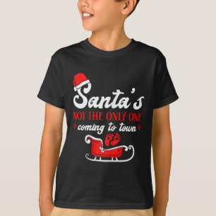 Camiseta Anúncio de Gravidez de Natal do Papai Noel
