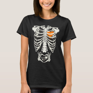 Camiseta Anúncio de gravidez do esqueleto Nova Mãe Dia das