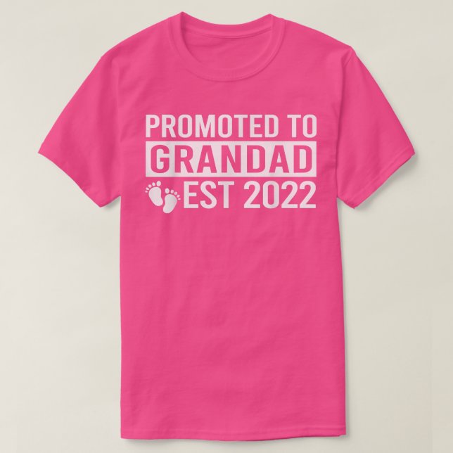 Camiseta Anúncio De Gravidez Do Vovô Mens Promovido A N (Frente do Design)