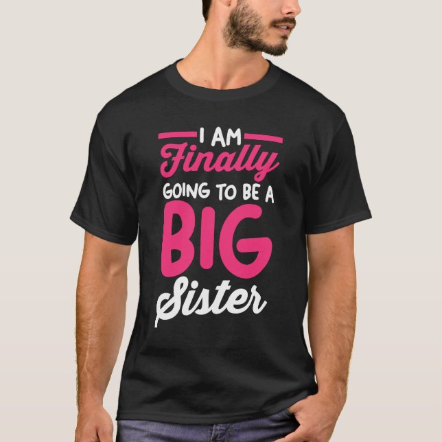 Camiseta Anúncio de gravidez Eu finalmente serei um B (Frente)
