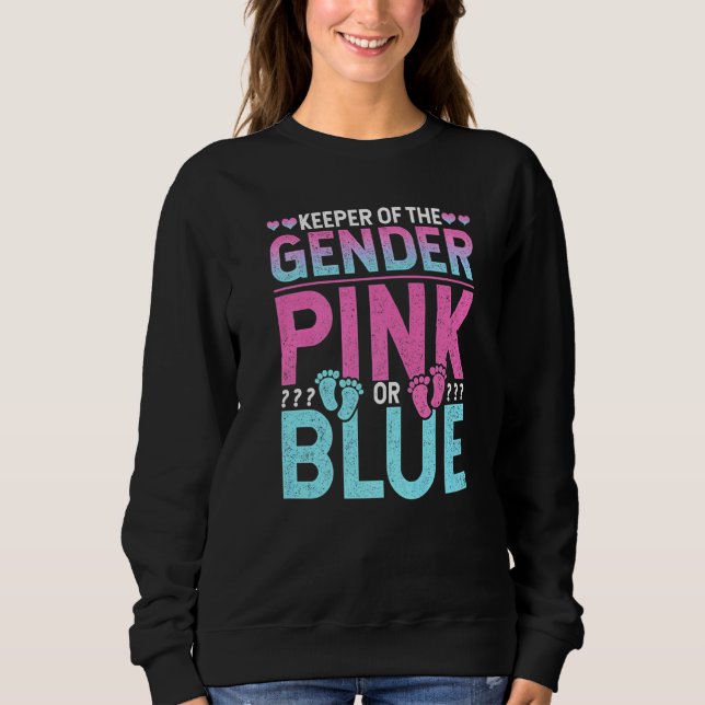 Camiseta Anúncio de Gravidez Guardião do Gênero Rosa O (Frente)