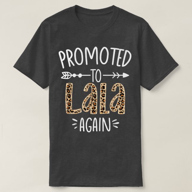 Camiseta Anúncio De Gravidez Leopard Em Breve Para Ser Lala (Frente do Design)