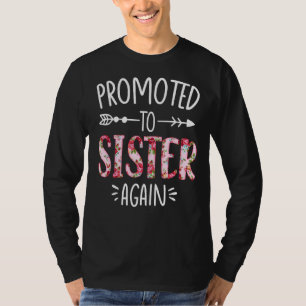 Camiseta Anúncio De Gravidez Logo Para Ser Irmã De Novo Flo