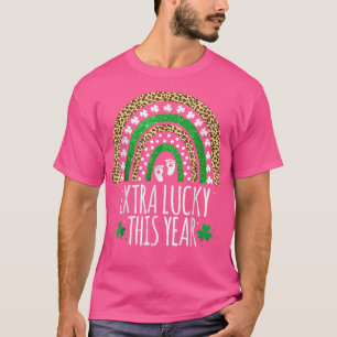 Camiseta Anúncio de gravidez Lucky Leopard Rua Rainbow Pa