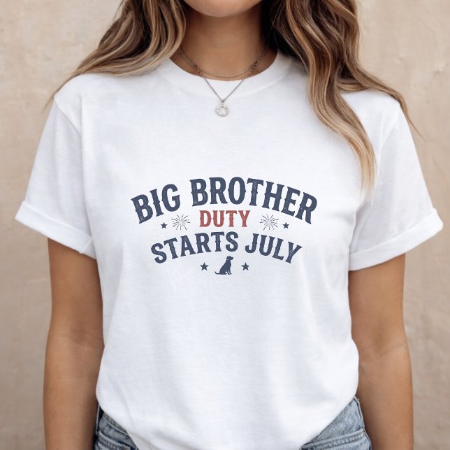 Camiseta Anúncio de Gravidez Mãe para Ser 4 de Julho (Criador carregado)