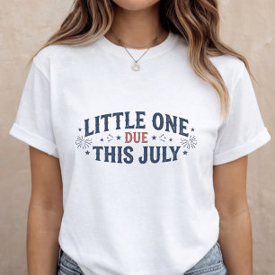 Camiseta Anúncio de Gravidez Mãe para Ser 4 de Julho