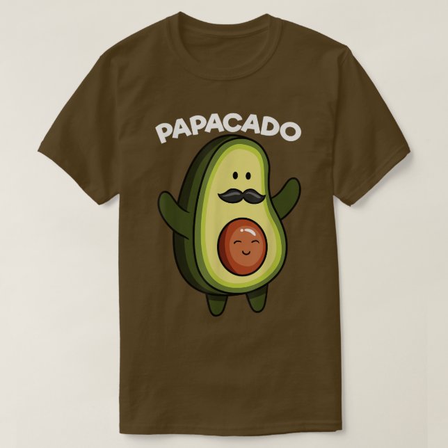 Camiseta Anúncio de Gravidez Mens Papacado Funny Avocado (Frente do Design)