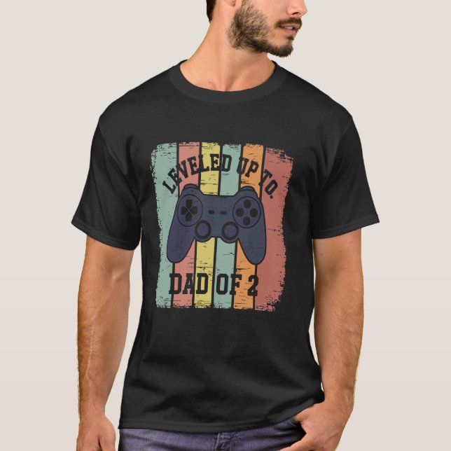 Camiseta Anúncio de Gravidez Papai Novamente, Subiu Para  (Frente)
