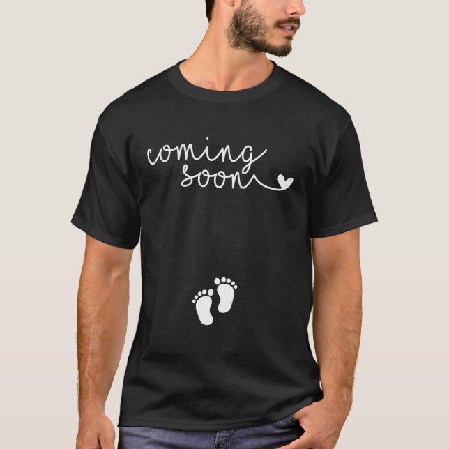 Camiseta Anúncio De Gravidez Para A Mãe Grávida Chegar (Frente)