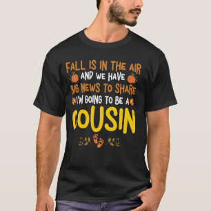 Camiseta Anúncio De Gravidez Queda Do Outono Do Bebê
