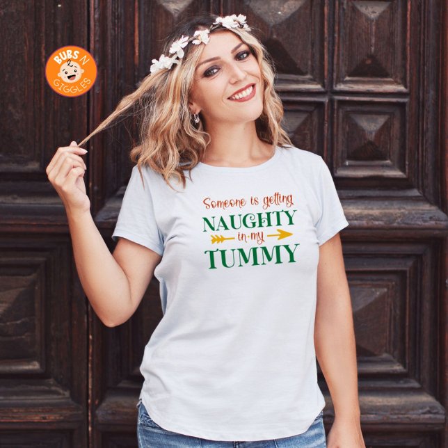 Camiseta Anúncio de Gravidez Safado de Natal (Criador carregado)