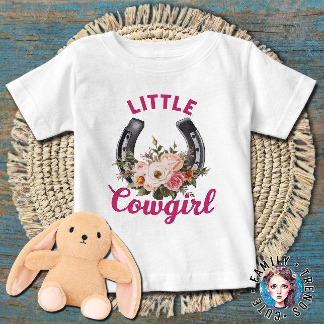 Camiseta Anúncio de Gravidez Tema Caubói Menina (Criador carregado)
