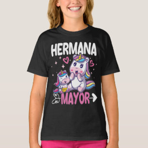 Camiseta Anúncio de Irmã Mais Velha Unicórnio