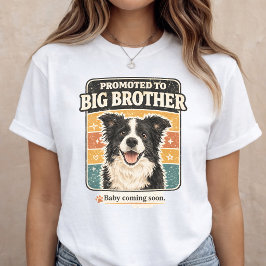 Camiseta Anúncio de Irmão Mais Velho Cachorro Revelação de 