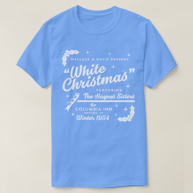 Camiseta Anúncio de Natal Branco WH TSirt (Frente do Design)