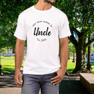 Camiseta Anúncio de Novo Tio Est Ano Família Preta