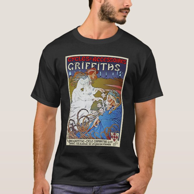 Camiseta Anúncio de Poster de Bicicleta: Ciclos de Griffith (Frente)