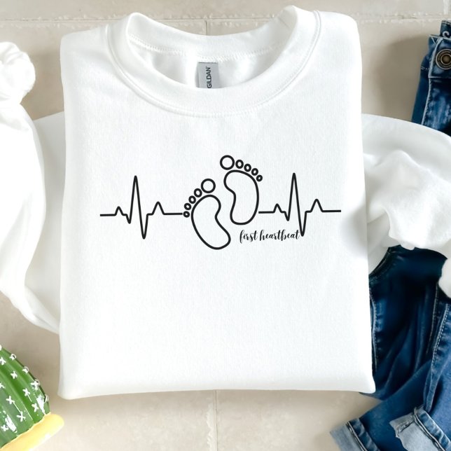 Camiseta Anúncio de primeira gravidez com pulsação (Criador carregado)