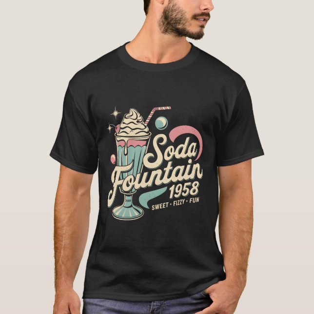 Camiseta Anúncio de Refrigerante Antigo vintage (Frente)