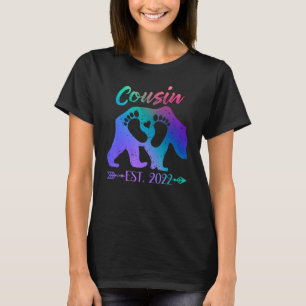 Camiseta Anúncio do Chá de fraldas do New Cousin Bear Est 2