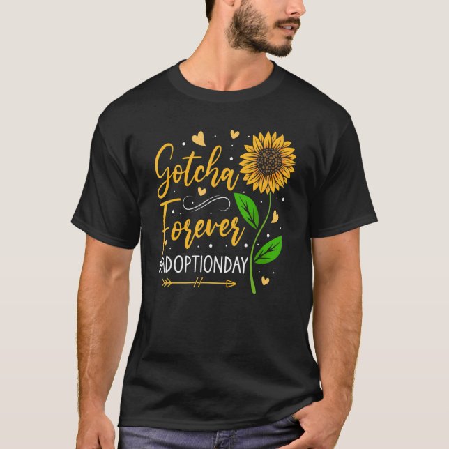 Camiseta Anúncio do Dia da Adoção Moderna Te Recebi Para Se (Frente)
