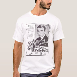 Camiseta Anúncio do filme silencioso de Richard Barthelmess