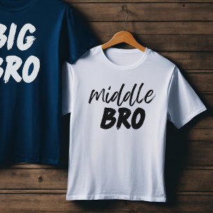 Camiseta Anúncio do irmãozinho do MIDDLE BRO, presente para
