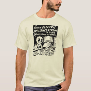 Camiseta Anúncio do vintage - aprenda o reparo elétrico do