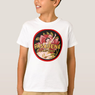 Camiseta Anúncio retro do viagem de Pasadena Califórnia