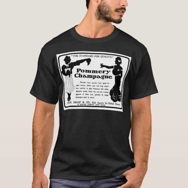 Camiseta Anúncio velho Pommery Champagne (Frente)
