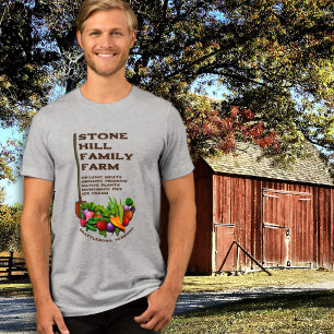 Camiseta Anúncios de mercado para agricultores de Fazendas
