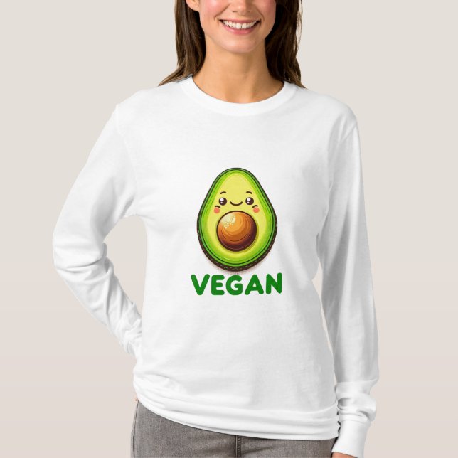 Camiseta Anything you can do I can do Vegan Happy Avocado (Frente)