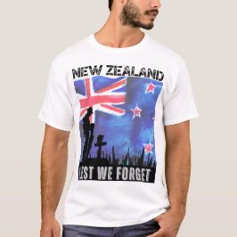 Camiseta ANZAC, Nova Zelândia, para não nos esquecermos