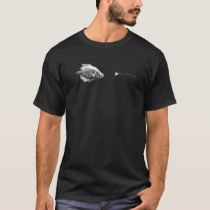 Camiseta Anzol de Linha de Pesca com Fly Gráfico Peixe Crap
