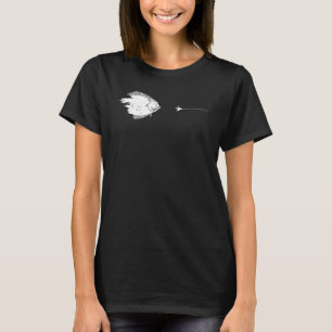 Camiseta Anzol de pesca com mosca gráfico Linha Peixe lingu