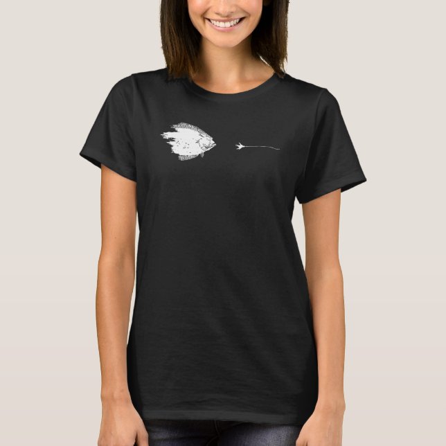 Camiseta Anzol de pesca com mosca gráfico Linha Peixe lingu (Frente)