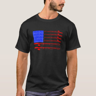 Camiseta Anzol Patriótico 4 De Julho Peixe Americano F