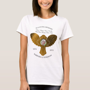 Camiseta Ao Amar a Memória Foto Mantendo o Saque Cruzado co