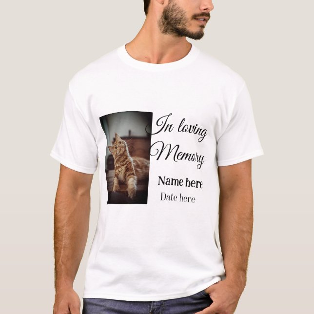 Camiseta Ao amar a memória memorial keepape adicione nome d (Frente)