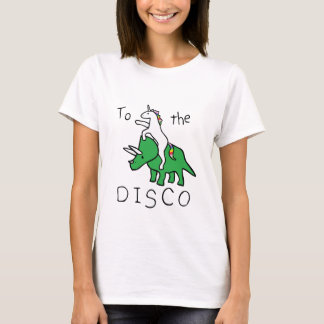 Camiseta Ao disco (Triceratops da equitação do unicórnio)