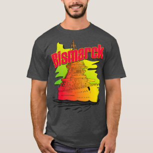 Camiseta Ao estilo Bismarck Synthwave