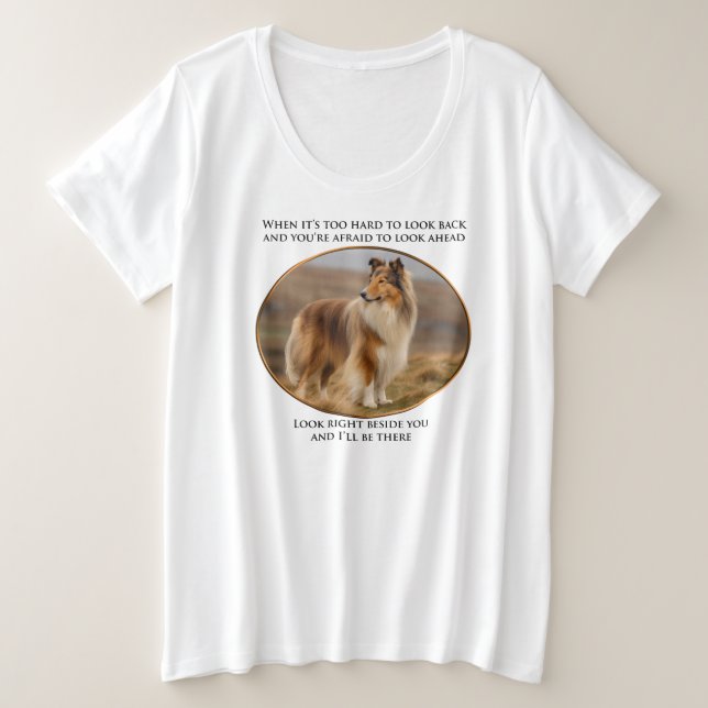 Camiseta Ao Lado De Você Collie (Frente do Design)